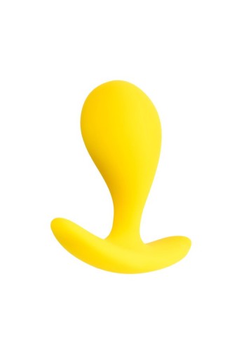 Mini análny kolík dobre pasuje na silikón pre začiatočníkov 5,5 cm žltý
