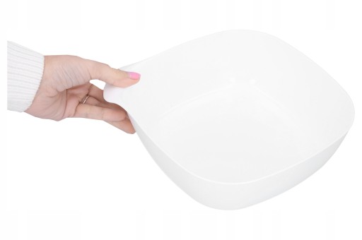PLASTOVÁ MISKA, biela, 2l, teplotne odolná, na šaláty, snacky