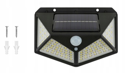 Vergionická pouličná lampa 600 lm, solárne napájanie