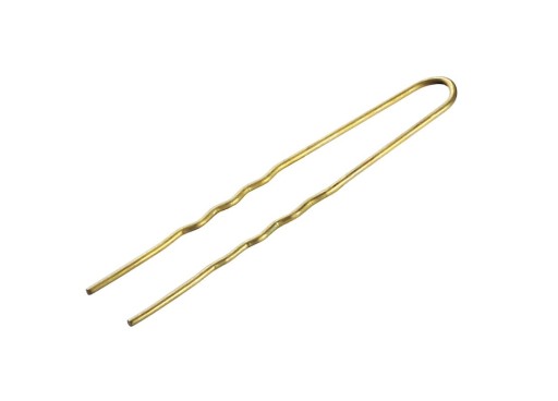 Vrúbkované zlaté kadernícke ihlice 65 mm 36 ks.