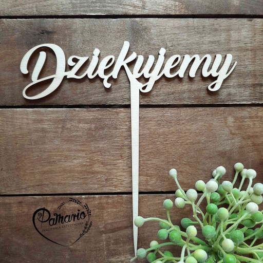 Ďakujem Topper Nápis Ďakujem 15cm