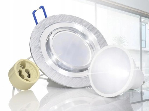 INOX hliníkový držiak lampy + 1,5W LED žiarovka