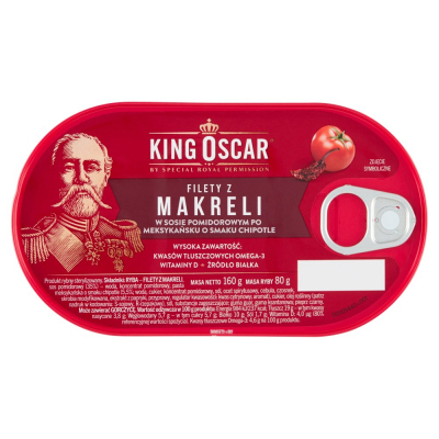 MEXICAN CHIPOTLE MAKERELOVÉ FILETKY 160g KRÁL