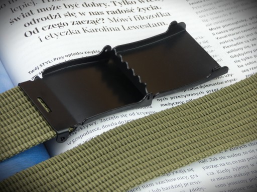 Dámsky a pánsky KHAKI WEBBING opasok, krátky, 115 cm