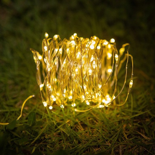 SLNEČNÁ GARLANDA 12m ZÁHRADNÁ DRÔTENÁ REŤAZ 100 LED