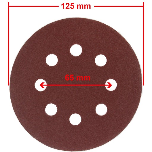 50x BRÚSNE KOTÚČE PAPIER S OTVORMI VELCRO 125 320