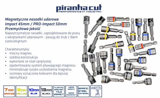 PiranhaCut Magnetická rázová objímka 8mm farmár