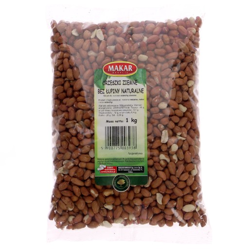 Prírodné arašidy bez škrupiny MAKAR 1kg