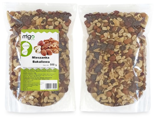 Sušené ovocie a orechy MIX - MIX sušeného ovocia a orechov - 500g - MIGOgroup