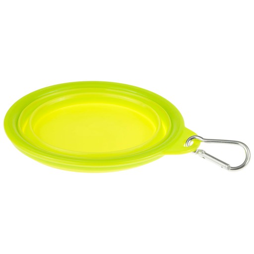 SILIKÓNOVÁ skladacia miska pre psa TOURIST s karabínou, 350 ml