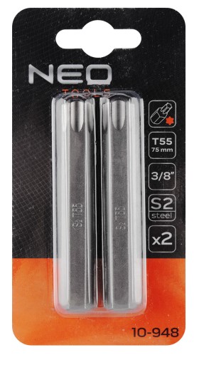 TORX bit T55 x 75 mm, S2 x 2 ks, NEO 10-948