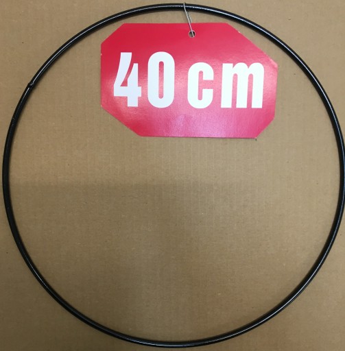 ČIERNA HRUBÁ 5mm obruč na lapače snov, 40 cm