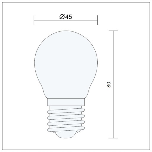 G45 LED ŽIAROVKA 8W E27 STUDENÁ BIELA 6500K