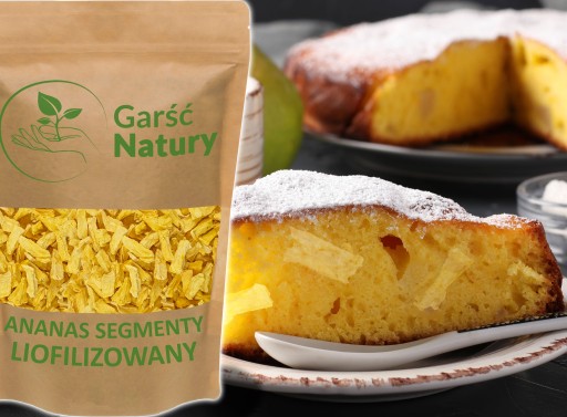 MRAZOM SUŠENÉ ANANASOVÉ SEGMENTY 50 g Sušené ovocie BEZ CUKRU Sladké 0,05 kg