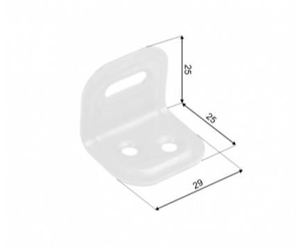 Nastaviteľný uhol FKS1 25x25x29 mm biela 5 ks