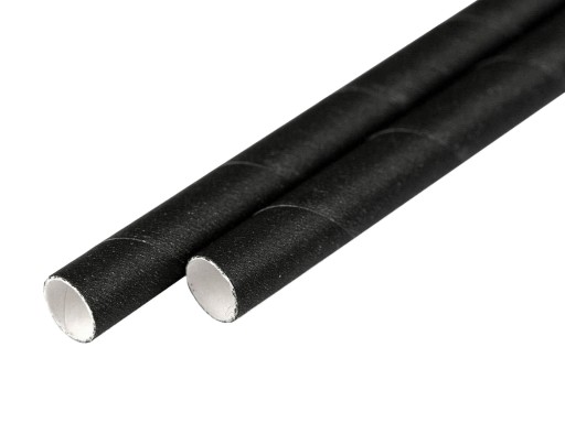 Papierové Black TUBES Eco slamky na pitie 12 kusov 19,7 cm BIO EKOLOGICKÉ