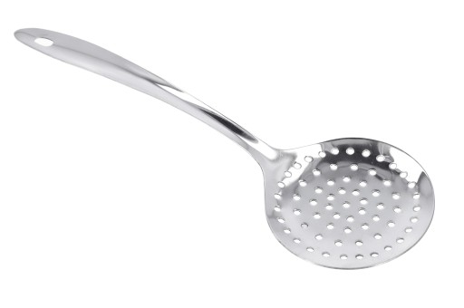 LŽIČKA NA SCHUDNUTIE, kuchynský skimmer, nerez, 32 cm, na cedenie