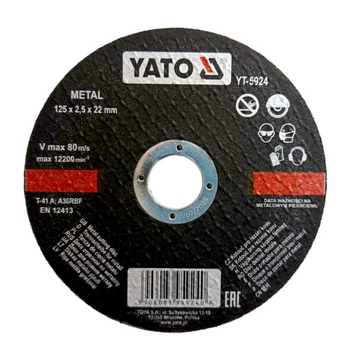 KOVOVÉ REZNÉ KOTÚČE 125 x 2 x 22 mm YATO