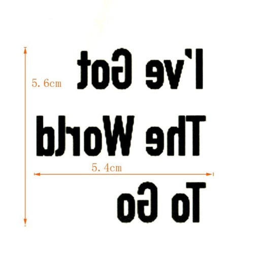 Dočasné silné tetovanie English Quote lettering 288