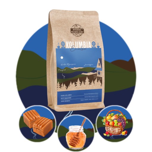 ČERSTVO PRAŽENÉ KÁVOVÉ ZRNKY COLOMBIA EXCELSO 100G 100% ARABICA ŠPECIALITA