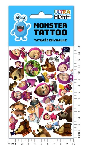 UMÝVACIE TETOVANIE PRE DETI MAŠA A MEDVEĎ ORIGINÁLNE DIZAJNY