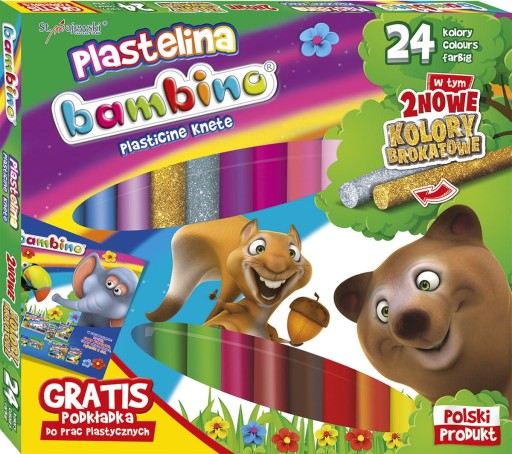 Bambino plastelína, 24 farieb, okrúhla