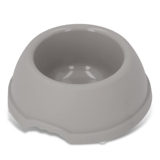 Plastová miska pre psov a mačky XS, 0,25L, šedá, priem 15 cm,