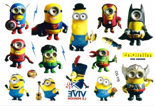 Odnímateľné tetovanie pre deti MINIONS CG175