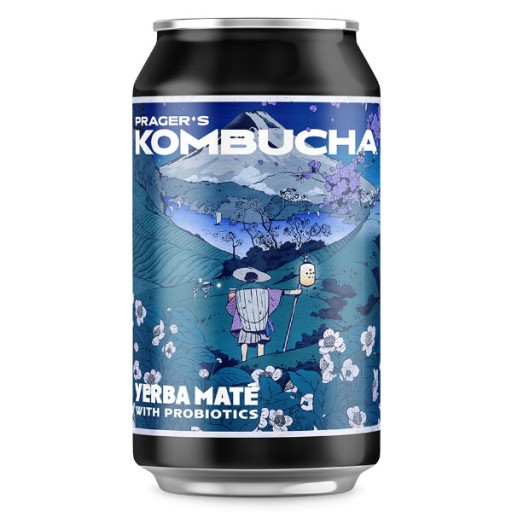 Prager's kombucha Yerba Mate 330ml plechovka