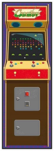 Veľký nástenný plagát Arcade Gamer 158x53 cm
