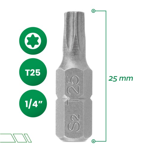 Skrutkovací bit Torx T25x25 1 ks