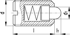 Západka GN 615.1-M8-B - oceľ