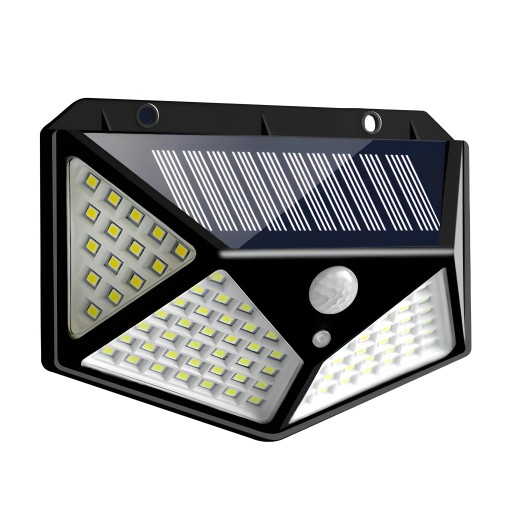 SOLÁRNA LAMPA 100LED SO SNÍMAČOM POHYBU A SÚMRAK HALOGÉN