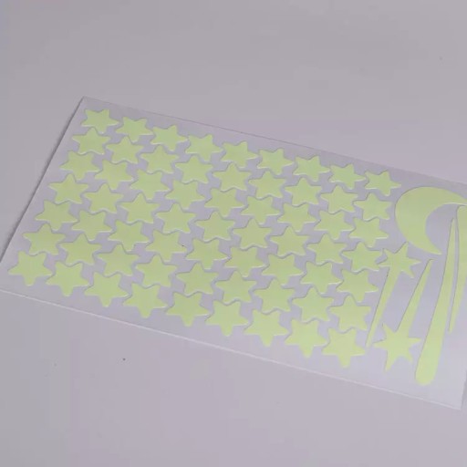 Fluorescenčné nálepky Žiariace hviezdy 108 kusov Dekoratívne