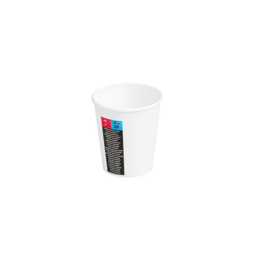 Papierové poháre na kávu, studené a teplé nápoje, biele, 250 ml, 100 ks