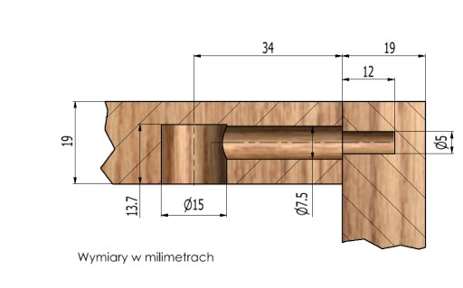 50x Excentrický nábytkový konektor + 19mm plochý kolík