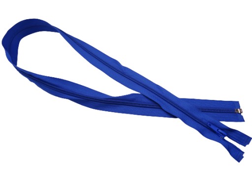 Špirálový zips, veľkosť 5, 55 cm, modrá