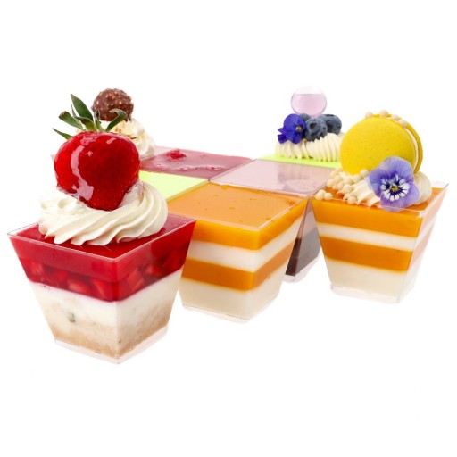 Finger Food dezertné poháre Pyramidové dezertné nádoby 25ks 210ml