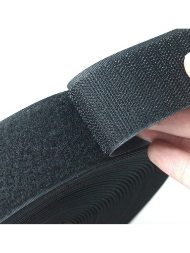 PEVNÁ PÁSKA NA VELCRO OBOJSTRANNÁ, šírka 38 mm * 5 METROV ČIERNA
