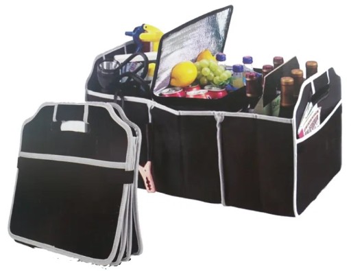 Taška organizér do kufra auta TRUNK 50x32,5x32,5cm čierna SVETLÁ