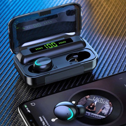NAJNOVŠIE BEZDRÔTOVÉ SLÚCHADLÁ BLUETOOTH 5.1 + LED DISPLEJ POWERBANK