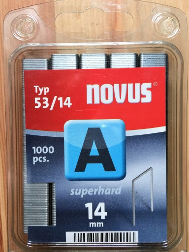 Spony NOVUS typ A 53/ 14 mm 1000 ks supertvrdé
