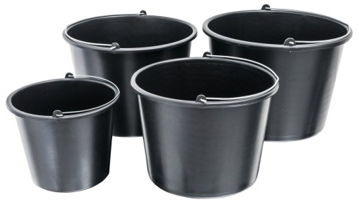 Stavebné vedro pre domácnosť na vodu do malty, 5 litrov