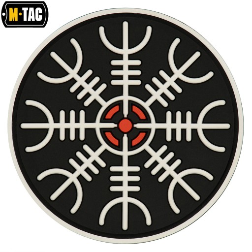 3D náplasťová prilba Terror Aegishjalmur M-Tac Emblém PVC na suchý zips čierna/biela