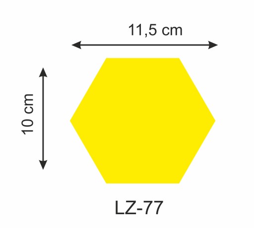 Šesťhranné akrylové ZRKADLO 10x11,5cm LZ-77