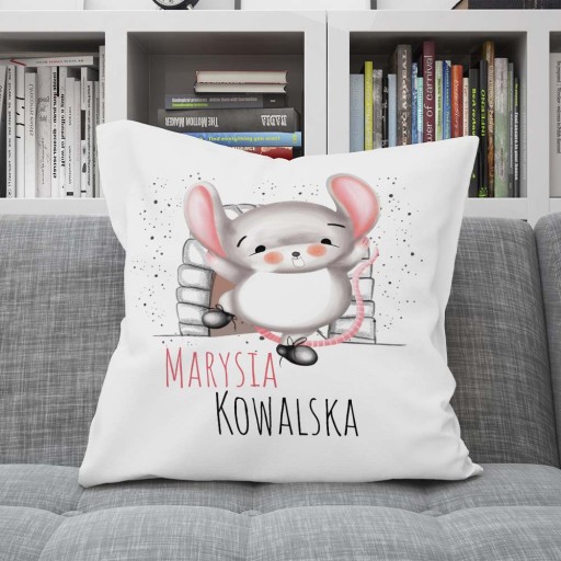 Vankúšik do škôlky pre dieťa + meno MYŠKA