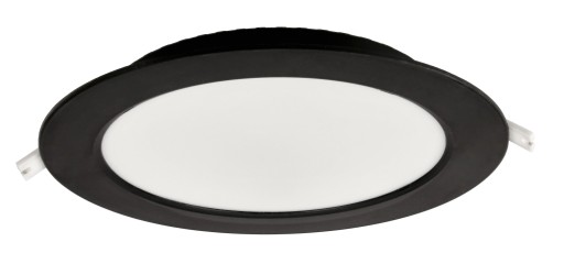 LED stropné svietidlo, zápustné, zápustné, 18W, 1980lm, 4000K, čierne