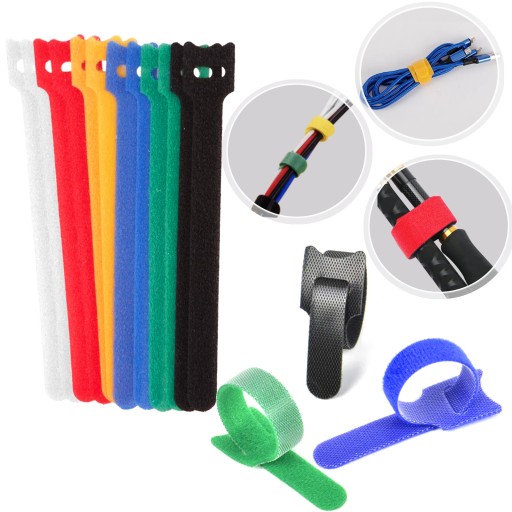 Pás na suchý zips - organizér káblov 150 mm x 12 mm - sada 12 ks (1000)