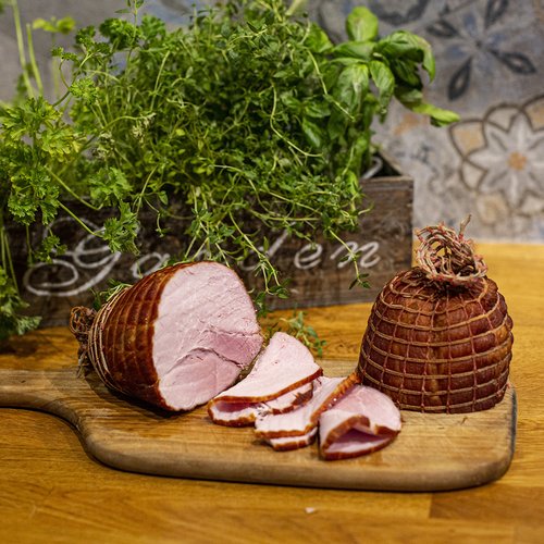 Jemne bylinkami konzervované soľné bylinky na šunku