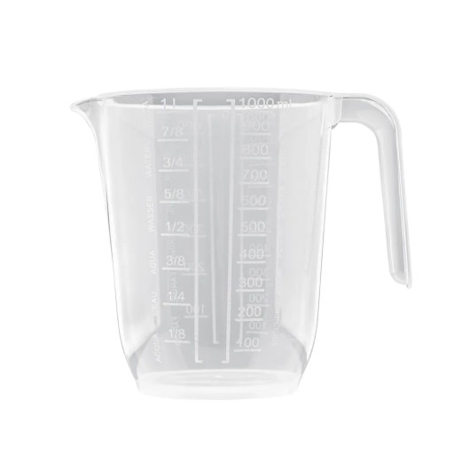 KUCHYŇSKÁ odmerka, hrnček s odmerkou, 1L plastový džbán